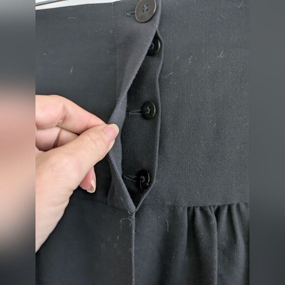 Giorgio Armani Vintage Wool Classic Black A-Line Wrap Maxi Skirt Size 48 - Picture 4 of 8